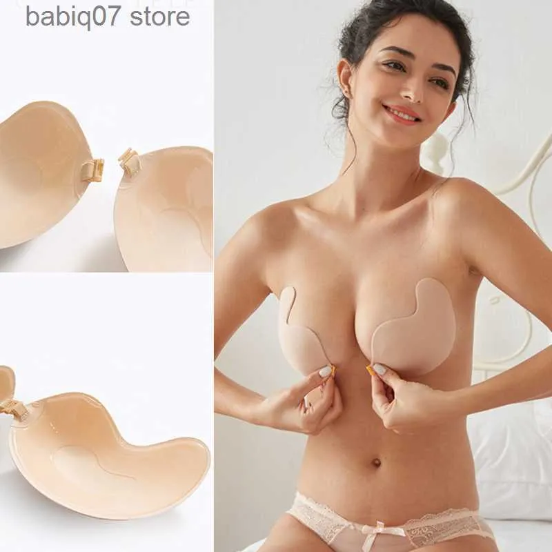 Silicone Gel Bras Sticky Strapless NuBra Nipple Cover Push-Up Bras US