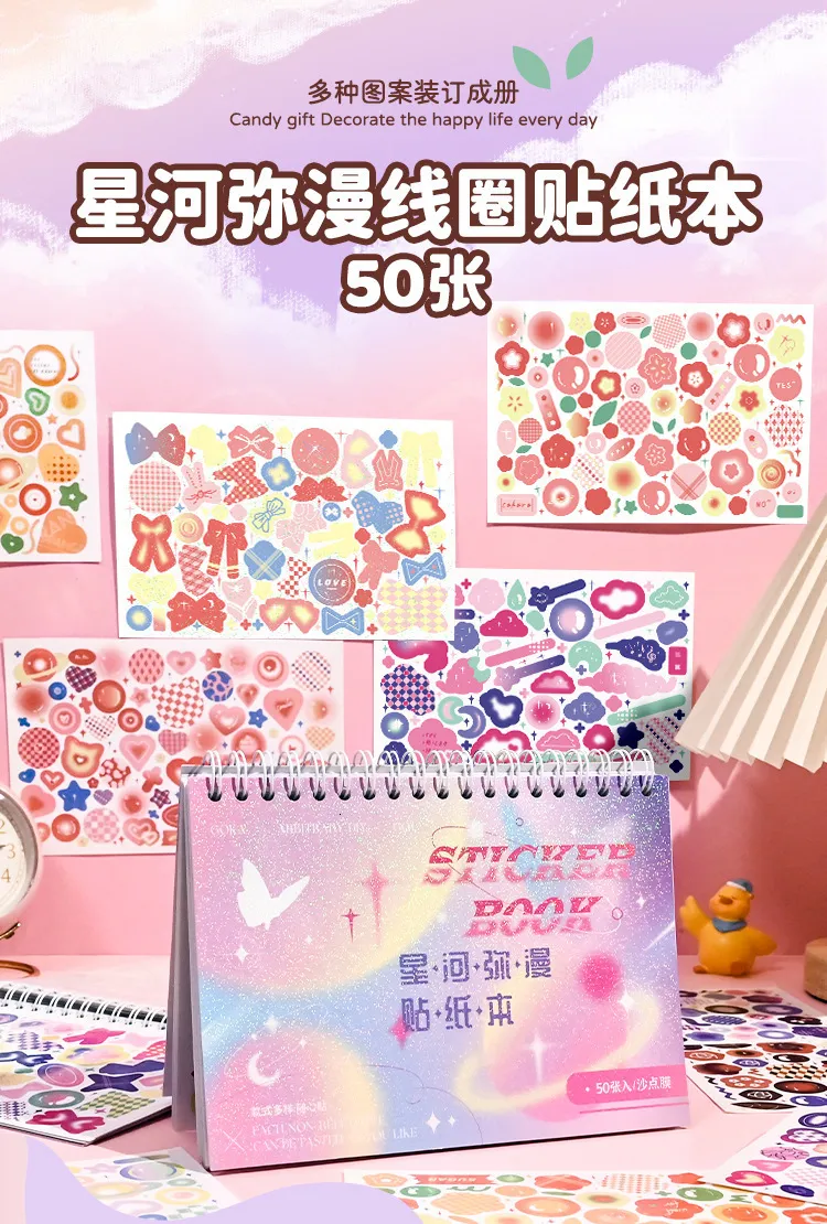 6 Packs Sakura Scrapbook Sticker Flower Planner Decal For Scrapbooking Card Making Diary Photo Album Handcrafts (Sakura