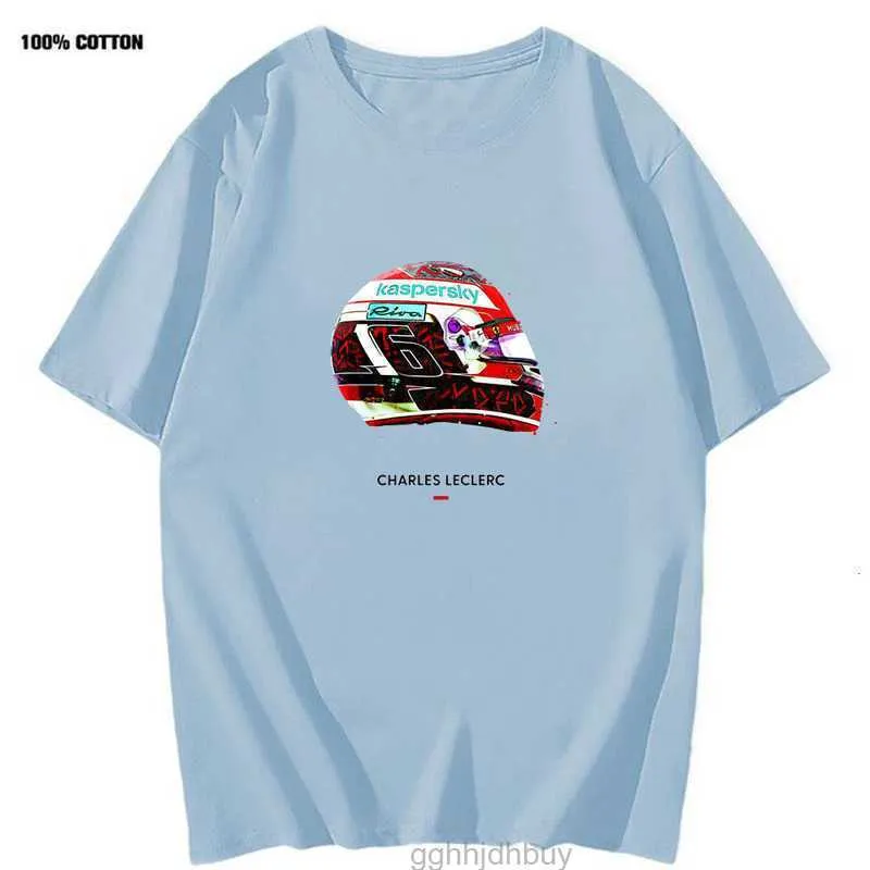 Män s t skjortor charles leclerc tshirt kvinnor kort ärm topp 100 bomull överdimensionerade y2k kläder roliga videospel kläder tees 1pzp mq5b