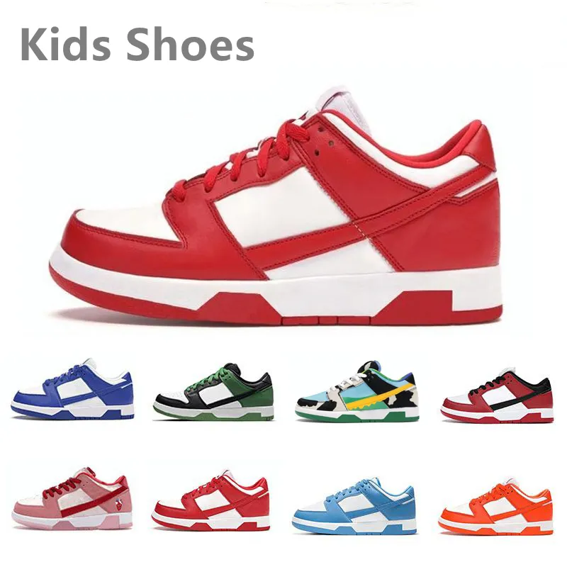 2023 Zapatos para niños Zapatillas deportivas para exteriores Panda Blanco Negro Unc Syracuse Pink Niños pequeños Tod Preescolar Niñas Niños Niños Bebés Entrenador infantil Zapatillas deportivas 22-35