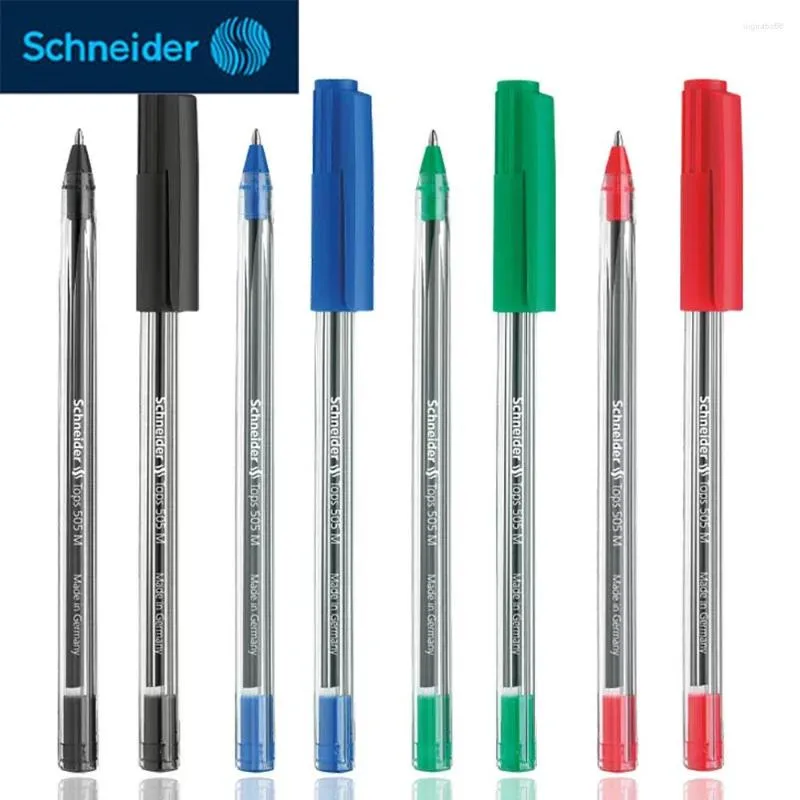 6 pièces allemand Schneider stylo à bille hauts 505M Gel écriture lisse séchage rapide grande capacité encre fournitures scolaires papeterie