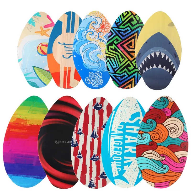 Beach accessories 303541inch Surfing Skimboard Standing Shallow Water Wooden sports for Beginner Adult Kids Deck Skim Board 230629