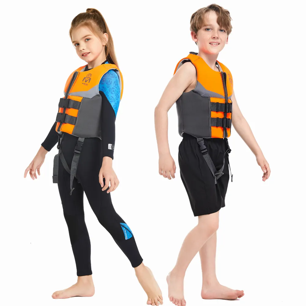 Pristin Children Kids Lifesaving Aid Flotation Device Boating Surfing Work  Vest Clothing Swimming Life Jackets Safety Survival Suit Outdoor Water  Sport Swimming Drifting Fishing 