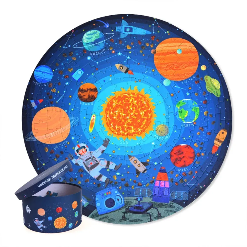 Mideer 150pcs Jigsaw Spacewalk Universe Starry Sky Children Educational Toys Paper Cartoon Puzzle Learning Interactive Toys For Kids Animals Marine Sea World