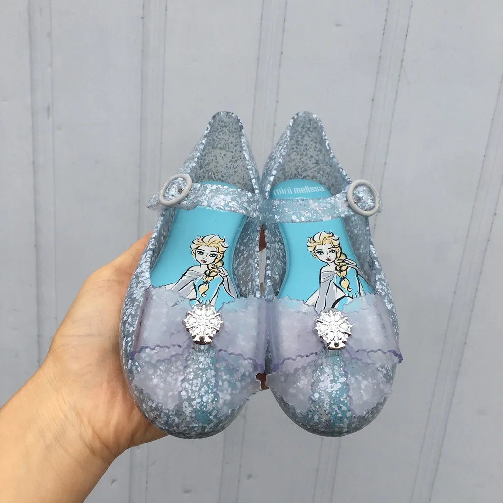 23 года повседневных детских сандалий New Princess Children Jelly PVC Single Shoes