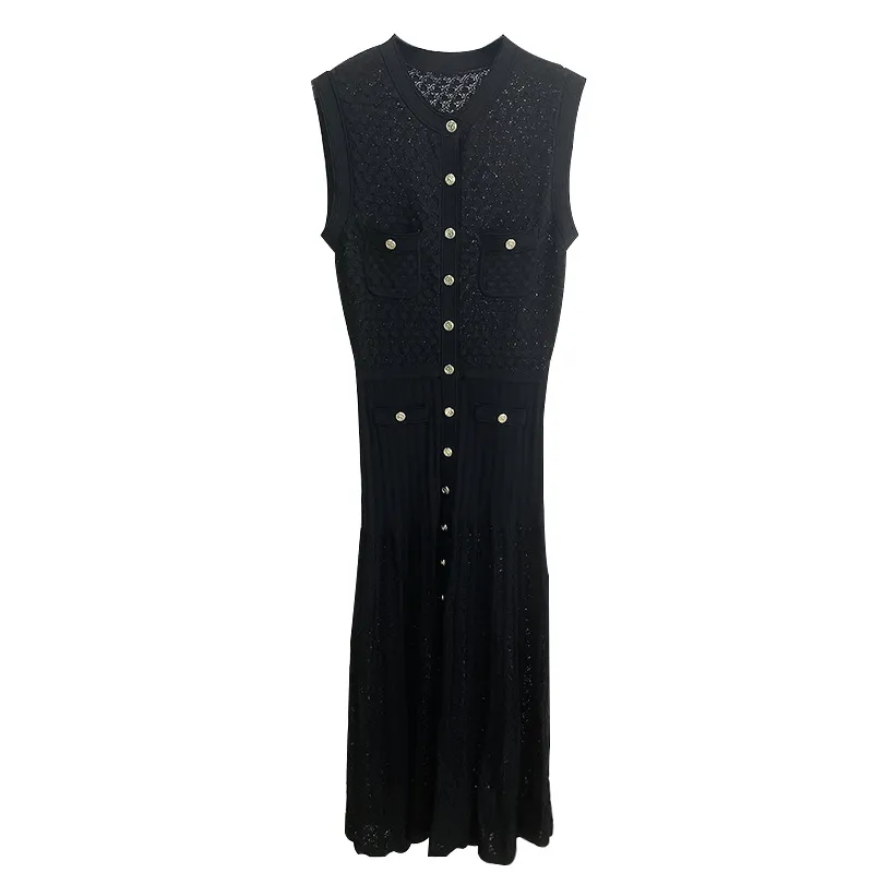 Sandro Hollow V Neck Knitted Dress Casual Basic... From Shunlifacai669,  $112.44 In Bulk | DHgate.Com