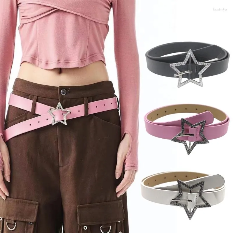 Ceintures Cowgirl taille pour jean pantalon Vintage boucle ceinture Y2K-filles Hip Hop impressionnant Cowboy Style scène rue danse DXAA