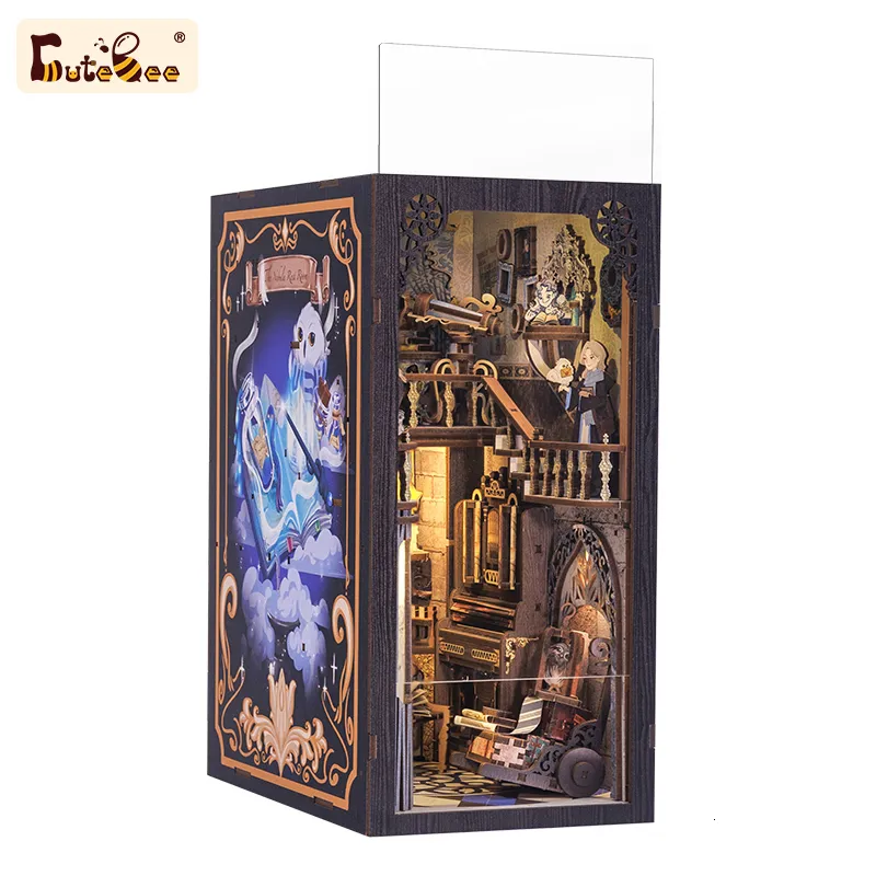CUTEBEE Book Nook Kit - Casa de Muñecas para Adultos, Elegante Casa Miniatura Europea en Flor con Puertas Intercambiables, Decoración para Estanterías, Regalos(Windsor Flower House