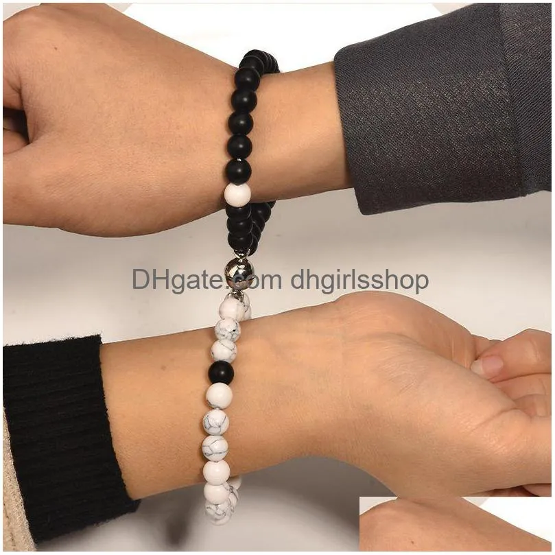 Perline 8 stili di nuovi prodotti Bracciali per coppie attraenti Gioielli da donna per uomo Accessori per San Valentino Zhang Drop Delivery Otypc