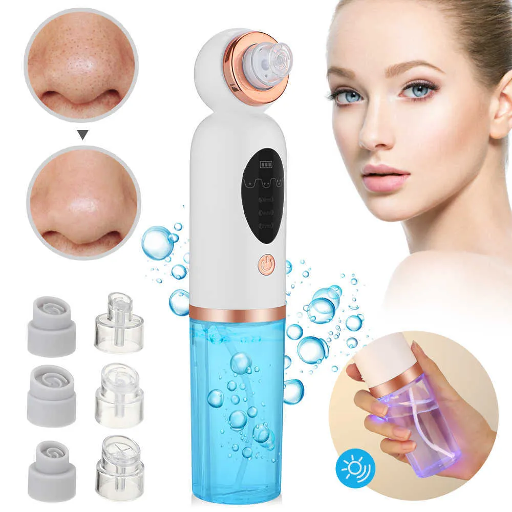 Gezichtsverzorging Apparaten Elektrische Kleine Bubble Comedondrukker Vacuüm Usb Opladen Watercyclus Pore Cleaner Zuig Puistje Acne Removal Tools Extractor 230630