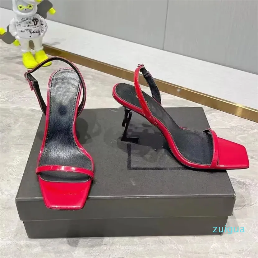 Boda Mujer Sandalias Zapatos Cuero Vino-rojo Negro Dorado Tacones Dama Vestido de fiesta Tacones altos