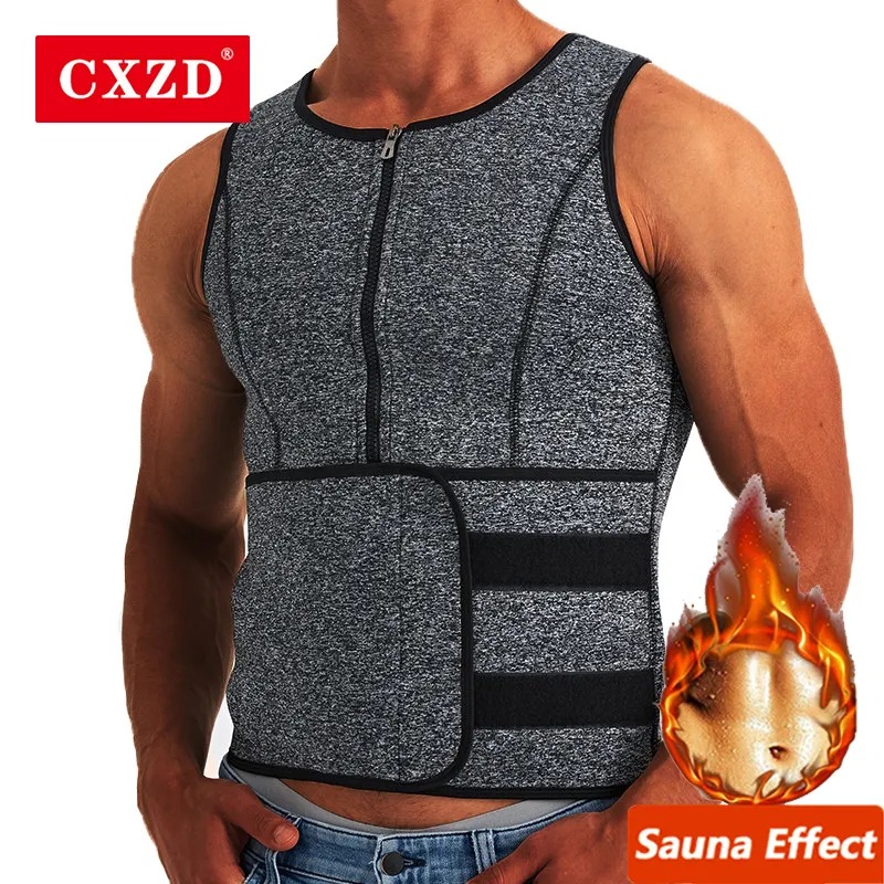 Waist Tummy Shaper CXZD Men Body Shapers Waist Trainer Sauna Vest Abdomen Slimming Sweat Vest Fat Shapewear Tank Tops Fitness Belt 230629