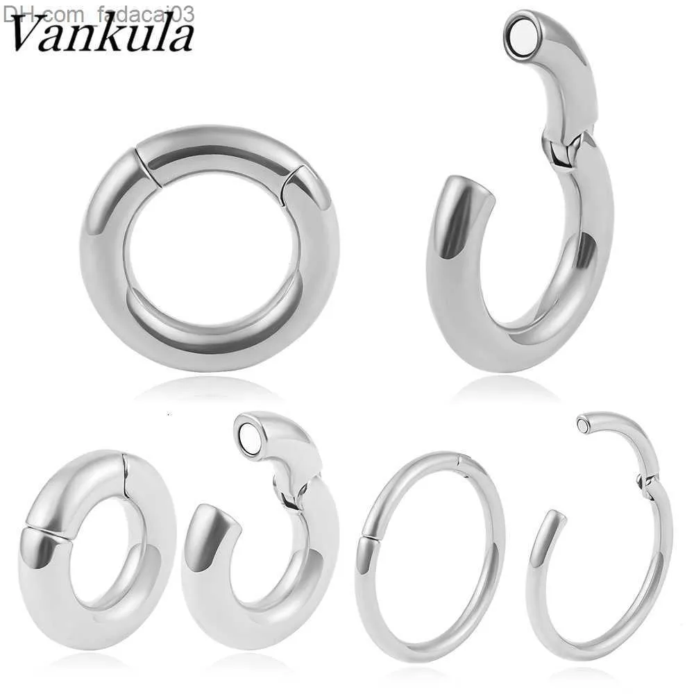 Navelklockknapp ringer Navel Bell Button Rings Vankula 2PCS Rostfritt stål Punk Piercing Hoop Pa Ring Big Captive Bead Ring Ear Mauge Hoop Earring Ear Z230630