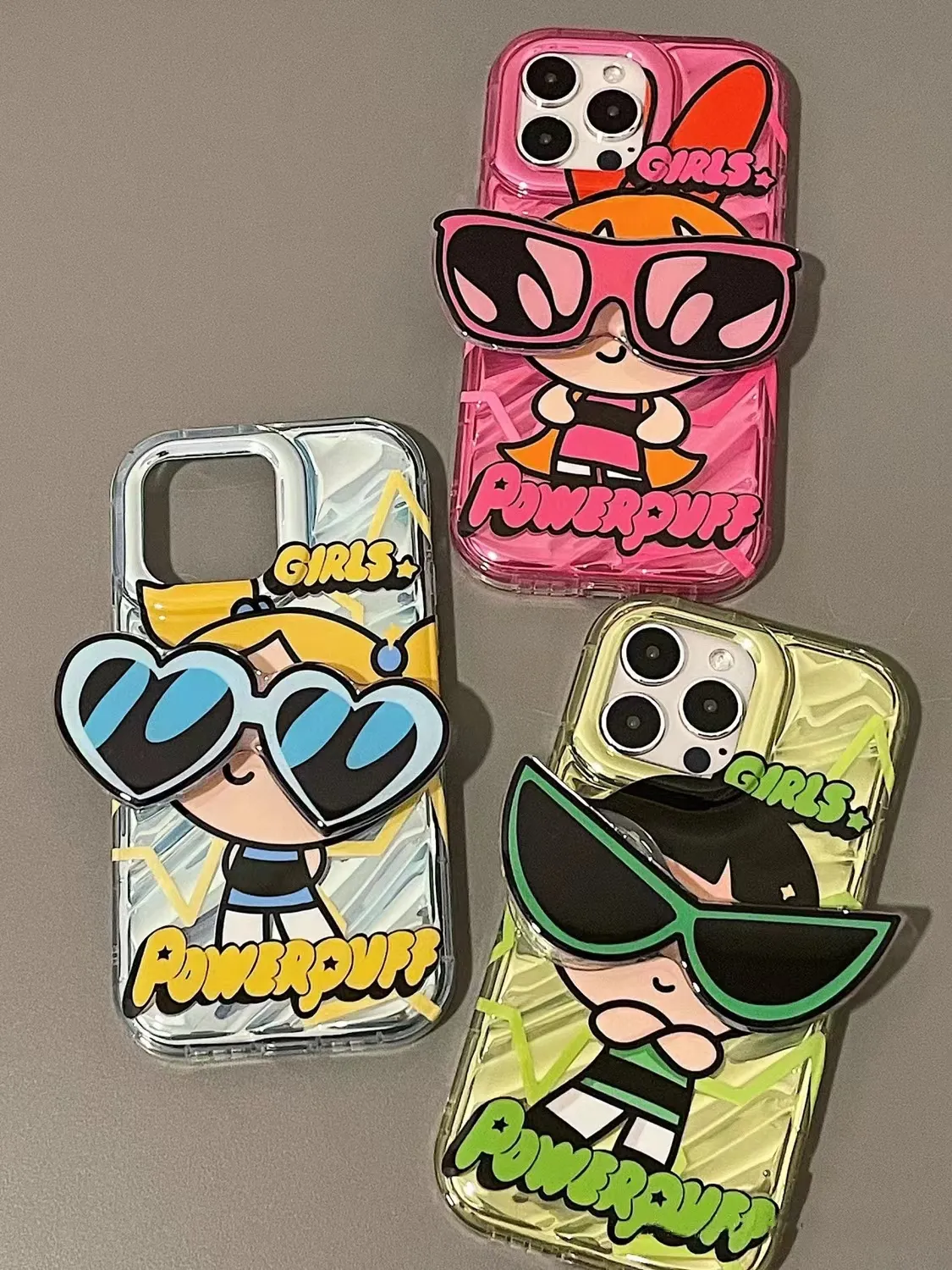 ERT GROUP custodia per cellulare per Iphone 14 originale e con licenza ufficiale The Powerpuff Girls, modello The Powerpuff Girls 011 adattato alla forma dello smartphone, parzialmente trasparente