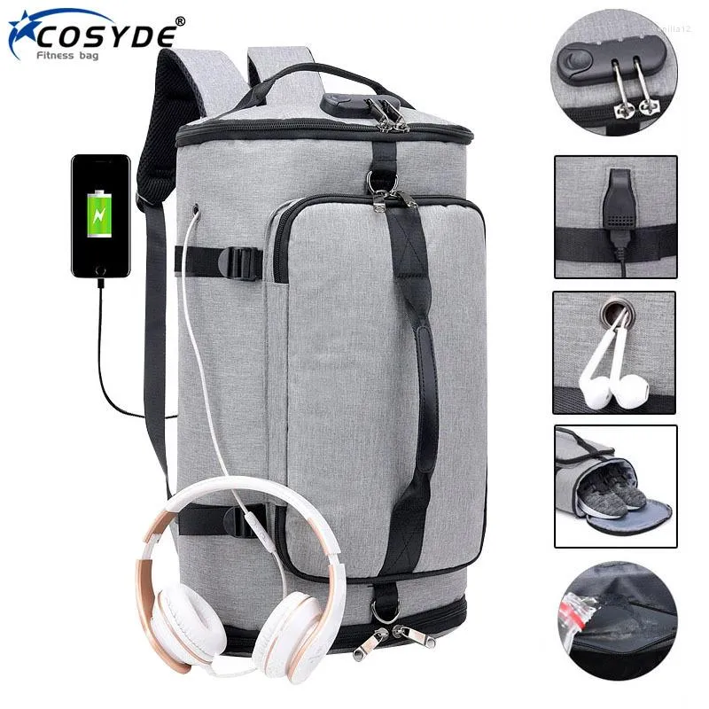 Borse da esterno 2023 USB Antifurto Palestra Zaino Fitness Gymtas Borsa per uomo Allenamento Sport Tas Viaggio Sac De Sport Sacco per laptop