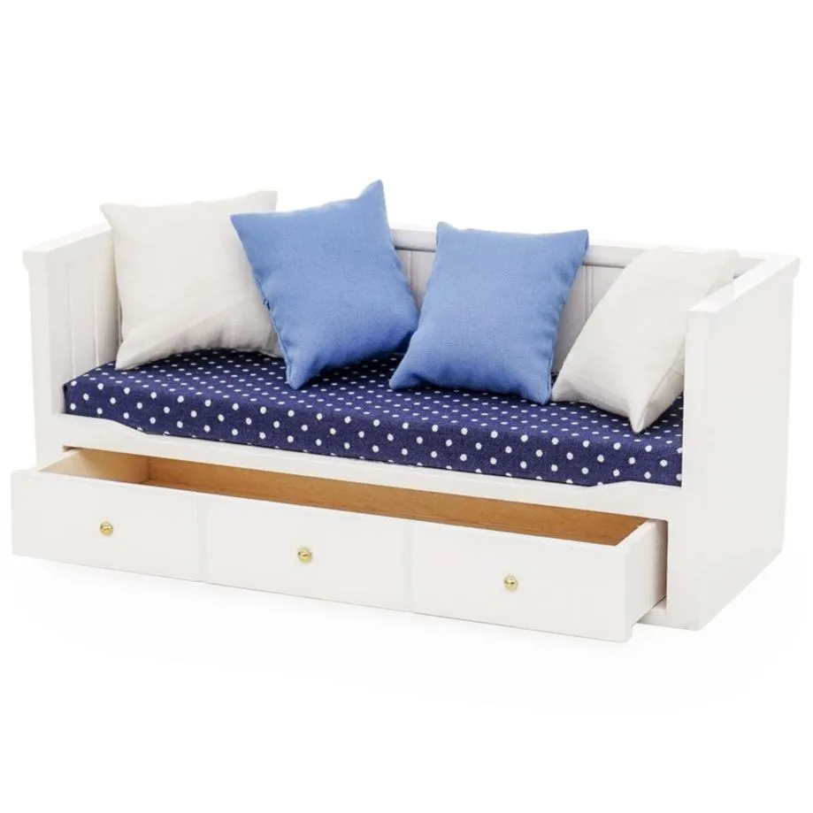 Acessórios para casa de bonecas Odoria 1 12 sofá-cama em miniatura com almofadas sala de estar quarto conjunto de móveis para casa acessórios para casa de bonecas decoração de casa de bonecas 230629