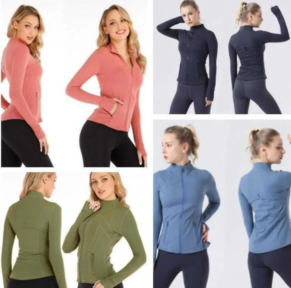 Lulus Yogas Ceket Kadın Yoga Kıyafetleri Egzersiz Spor Ceket Spor Ceketler Hızlı Kuru Aktif Giyim Üst Düz Zip Up Nefes design996y tanımlayın