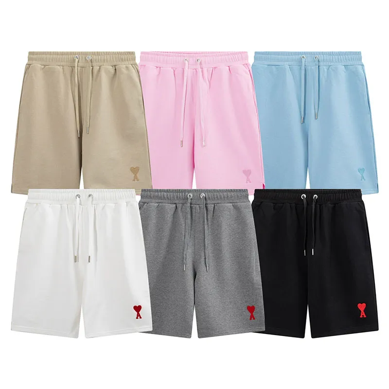 Mens Boys Daily Casual Shorts Designer Ami de Coeur Kortspårshorts i tung loopback Organisk bomullsfleece Sommarmän