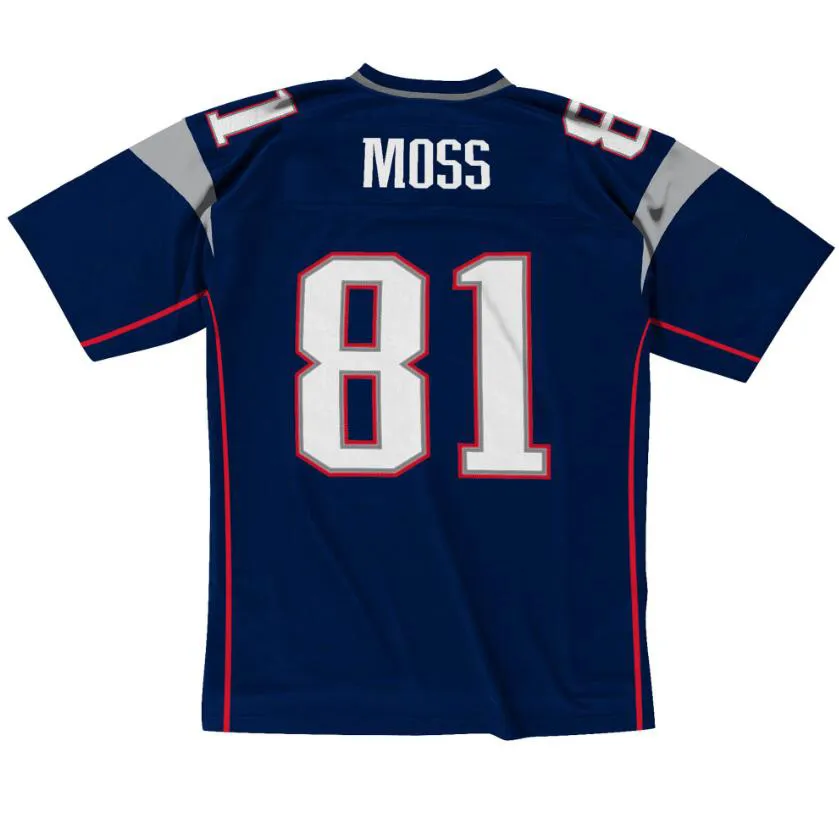 Stitched football Jersey 81 Randy Moss 2007 mesh retro Rugby jerseys Men Women Youth S-6XL