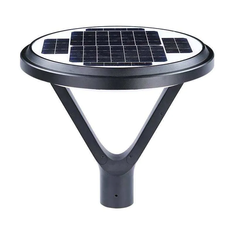 Projet intégré par lampe solaire de jardin de réverbère allumant l'aluminium IP65 imperméable