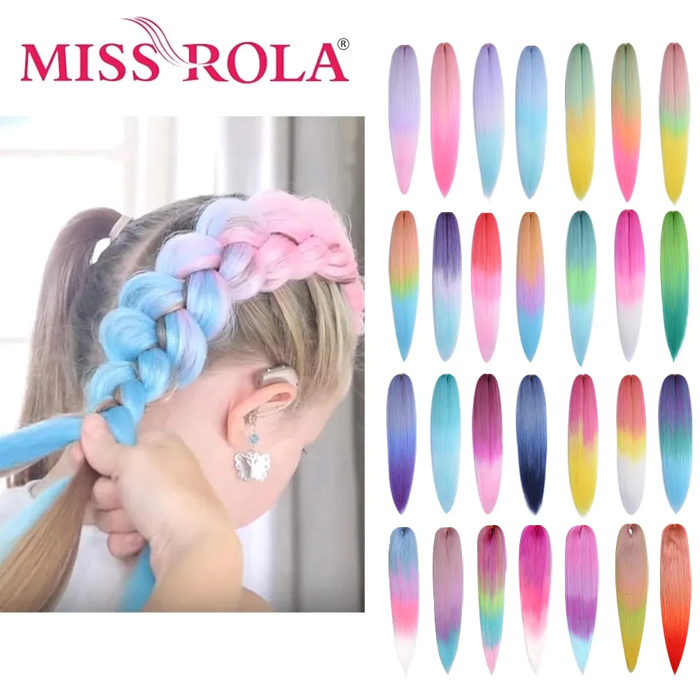 Синтетические парики Miss Rola Synthetic 22 дюймов 60G мишура проволока Jumbo Braid Yaki Straight Twist Bulk Оптовая 230629