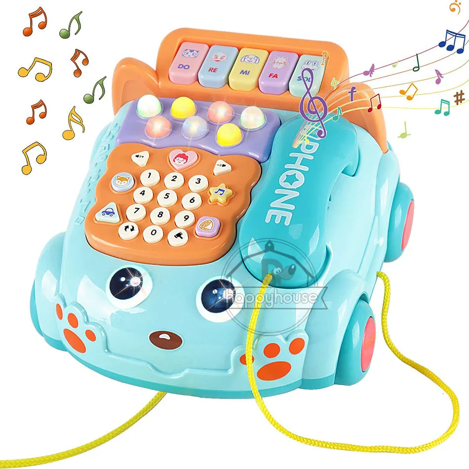 Téléphone portable Montessori pour enfants, jouet éducatif pour bébé de 1  an et 2 ans, pour garçon de 13 à 24 mois, Machine d'apprentissage Musical