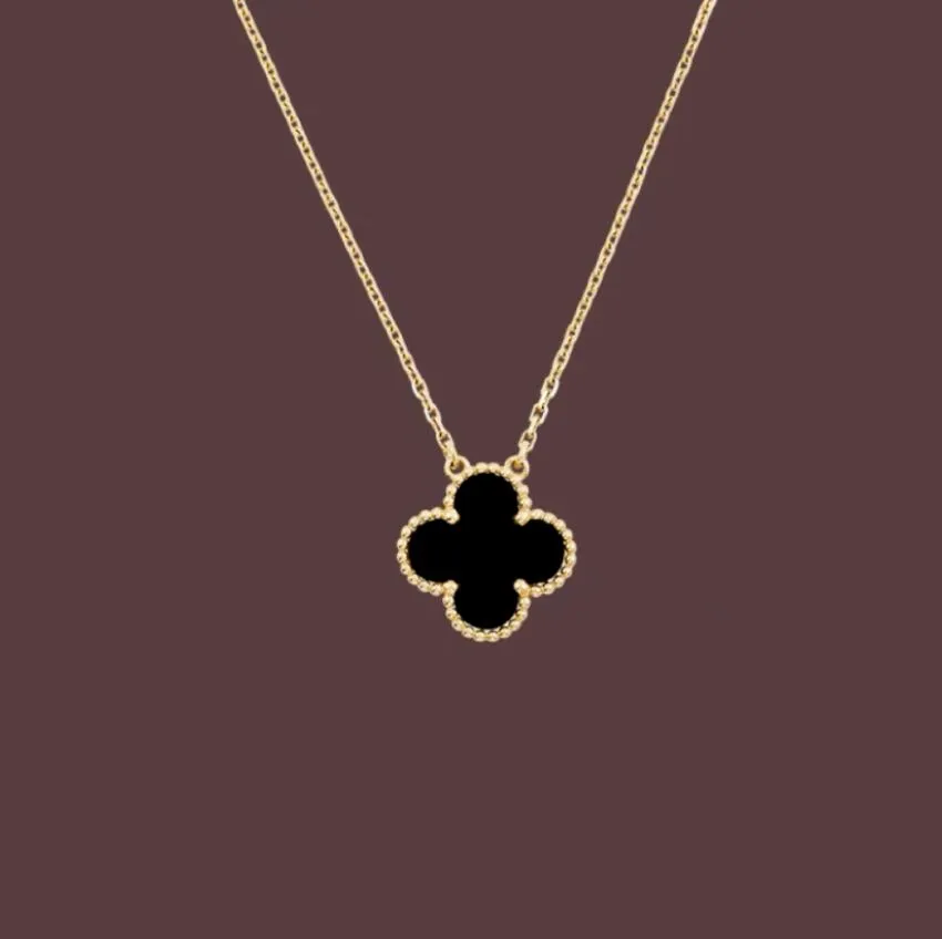 18k Designer Jewelry Four Leaf Clover Necklace Set Pendant Necklaces Bracelet Stud Earring Gold Silver Mother of Pearl Green Flower Link Chains Womenf2kPT1W