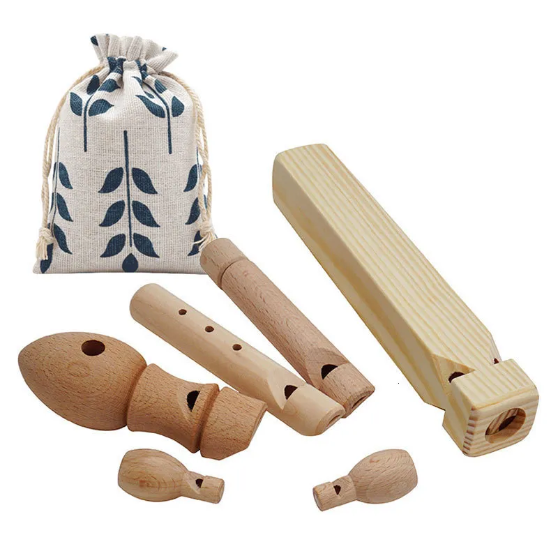 Baby Muziek Geluid Speelgoed Kinderen Muziekinstrumenten Houten Speelgoed Beuken Ambacht Fluitje Trein Fluit Blaasinstrumenten Montessori Games Voor 3-6 Jaar Oud 230629