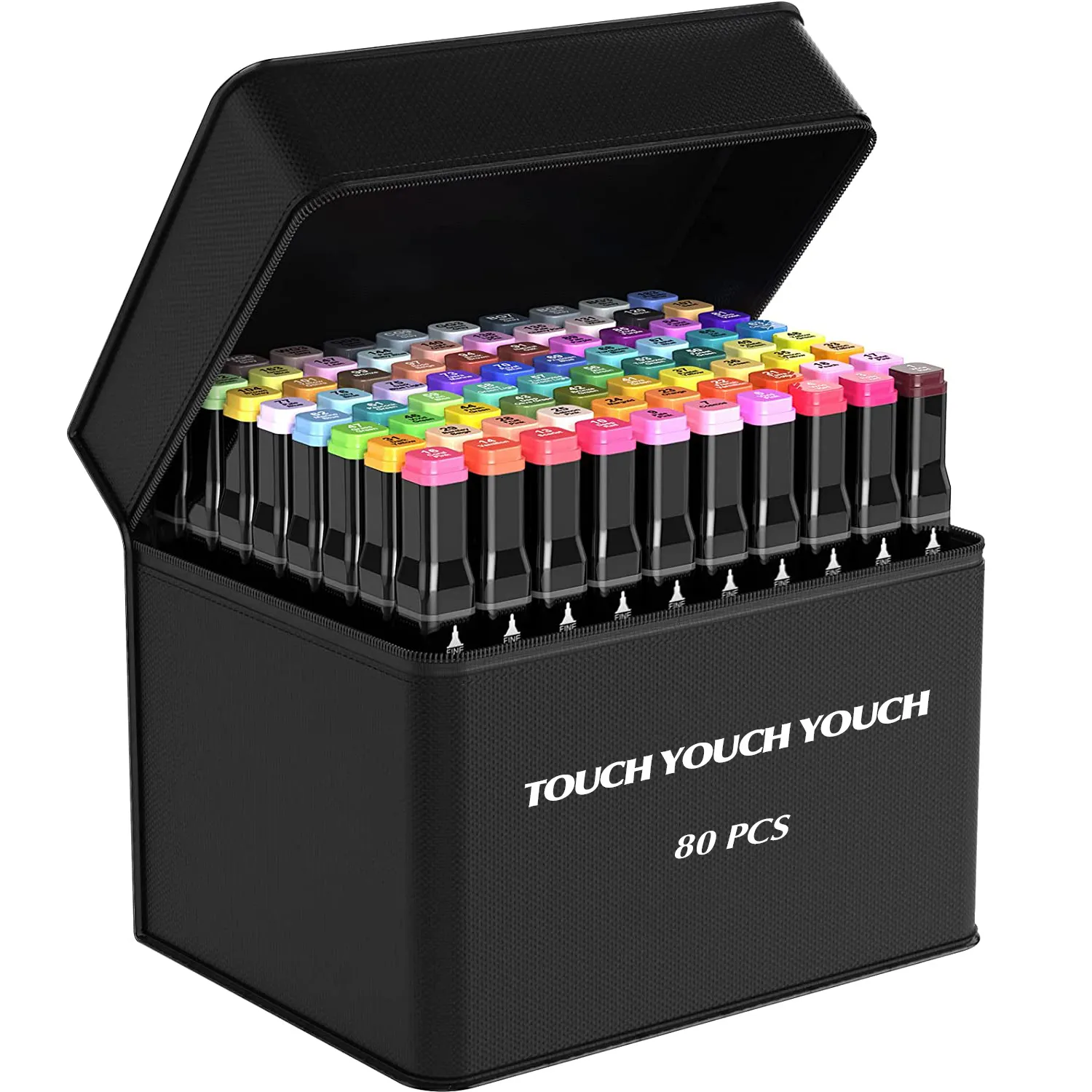 Markers 1280 ColorsBag Alcohol Art Tekening Set Fiber Tip voor Kunstenaar Volwassenen Gekleurde Marker Base Handtas Levert 230630