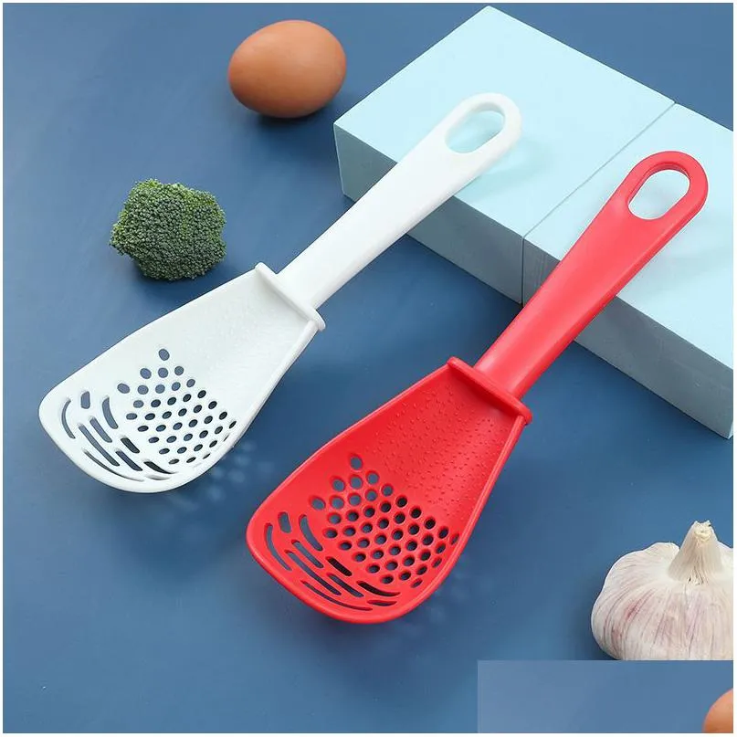 Other Kitchen Tools Mtifunctional Cooking Spoon Heat-Resistant Ginger Garlic Press Egg White Separator Baking Shovel Drop Delivery H Dhpzs