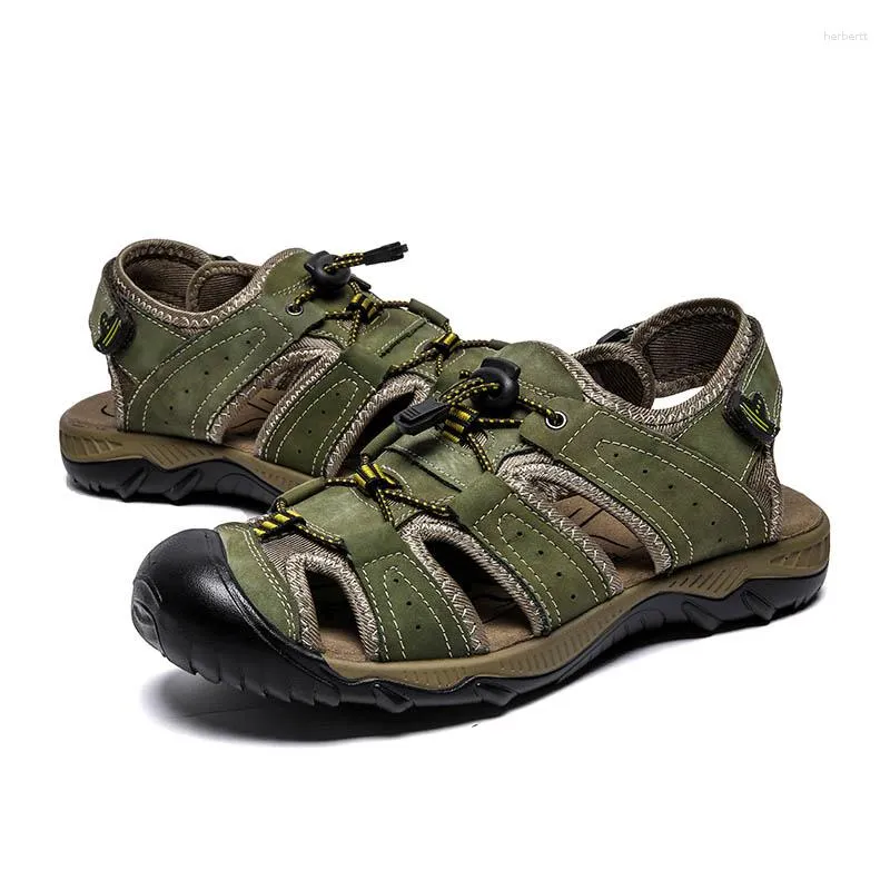 Sandalen Männer Sommer Schuhe Outdoor Strand Rutschen Atmungsaktive Rutschfeste Wandern Wandern Klettern Angeln Hohe Qualität Klassische Wasser