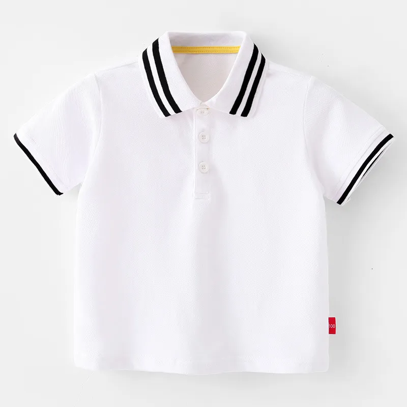 Polos Summer Boys Polo Shirts Multicolor Cotton Short Sleeve Tops Kids Polo Shirt Red Black Blue White Polo Shirts Boys Clothing 230628