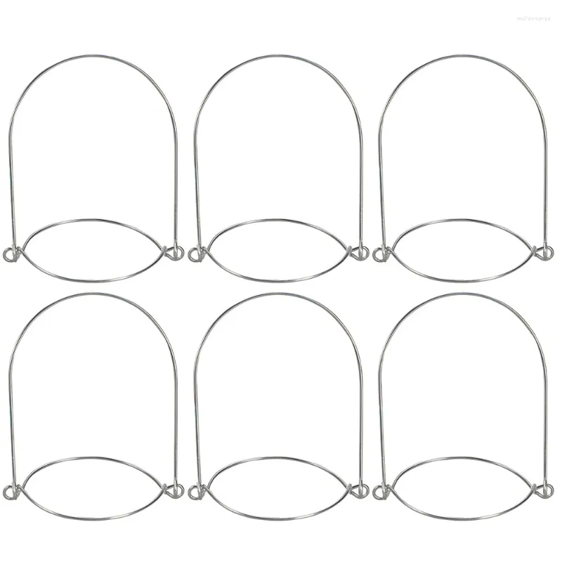 Bottiglie di stoccaggio 6 pezzi Barattolo di sollevamento Giogo per muratore Anello per coperchio Appendiabiti in metallo Appendiabiti Appendiabiti in filo metallico