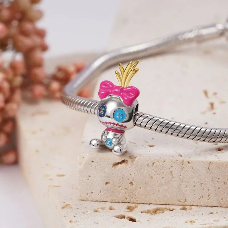 Pandora style silver dangle charm Stitch in Cinderella's castle | Online  Supermarket. Items from Panama and Miami to Cuba
