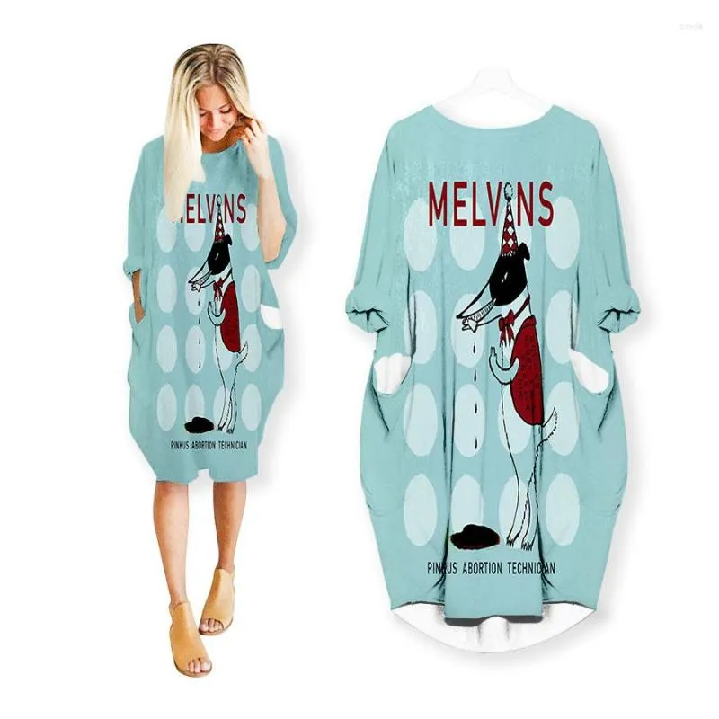 Casual Dresses Cavving 3D Skriv ut Melvins Fashion Funny Shirt Suit Harajuku Top Us Size Women kjolar Långärmad