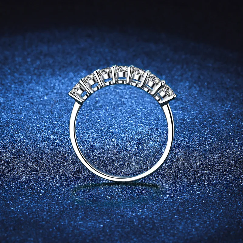 Pierścienie Mosan Diamond Pierścienie dla kobiet Sier Fashion Star Wedding Pierścień Blask Diamenty z certyfikatami