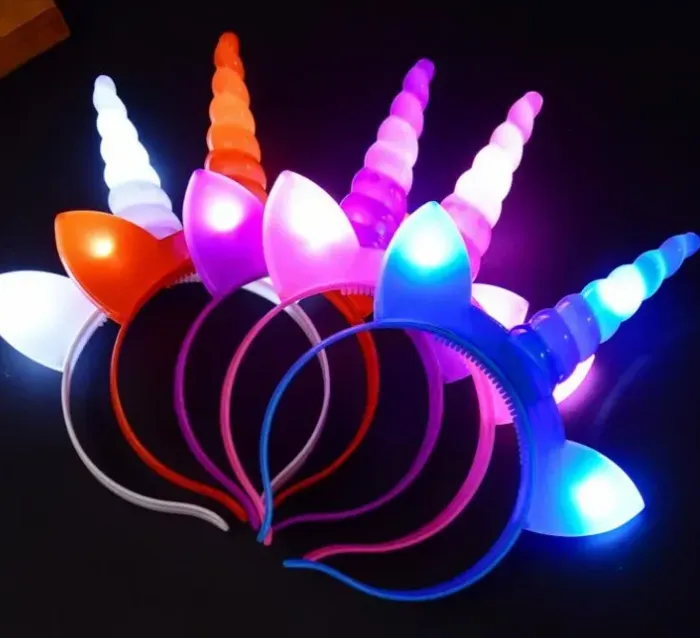 LED Glow Unicorn Hen Party Headbands For Kids And Adults Perfect