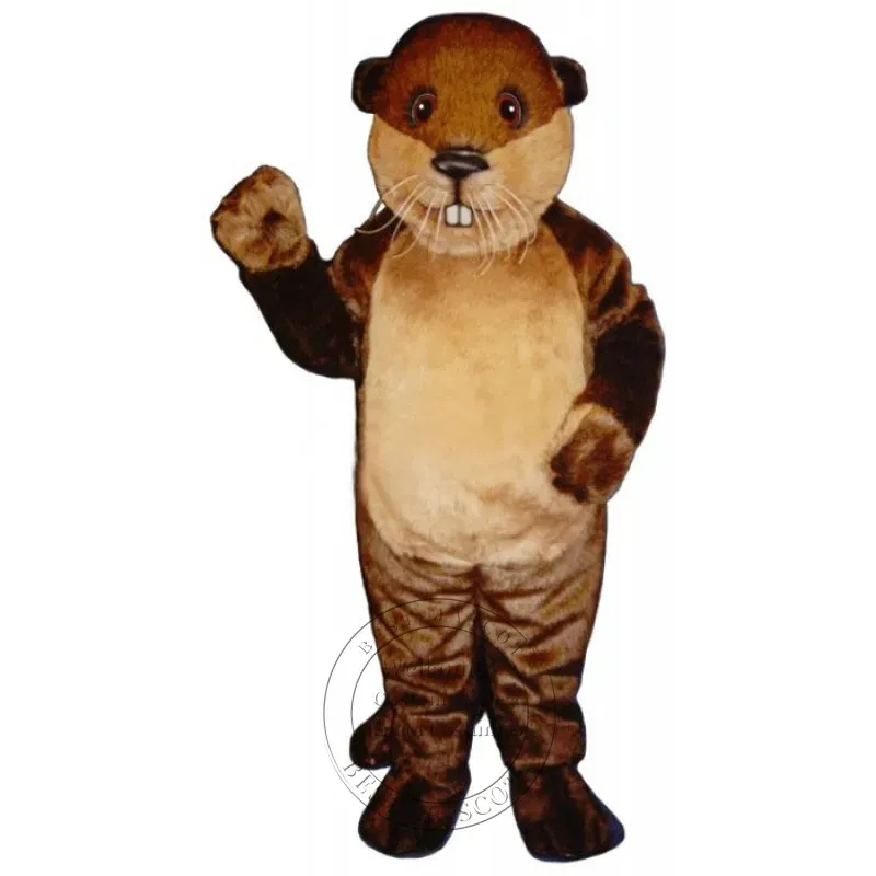 Offres spéciales Costume de mascotte de castor brun fête d'anniversaire déguisements carnaval vêtements publicitaires