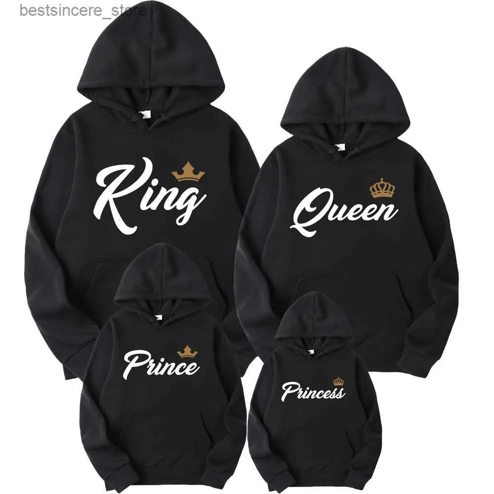 King and queen hoodies deals white
