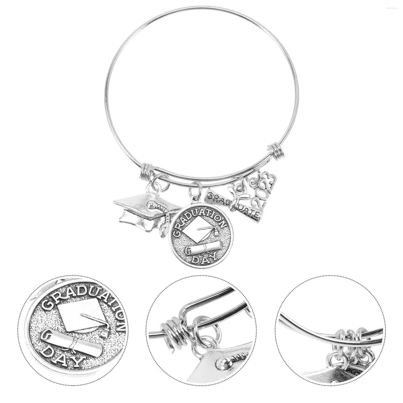 Charm armband 2023 examen hänger present mode trendiga smycken rostsäkra tema praktiska souvenir
