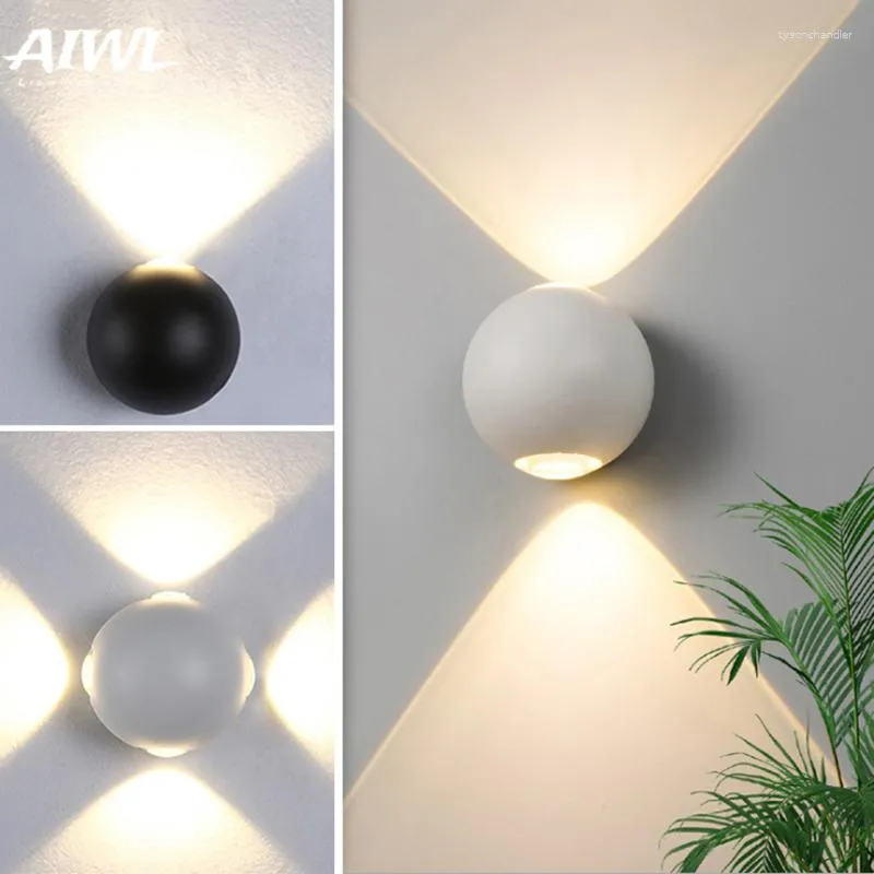 Wall Lamps IP65 3W Outdoor & Indoor Lamp Lights Waterproof Facade Light Aluminum Ball Lampshade Lighting LED Corridor