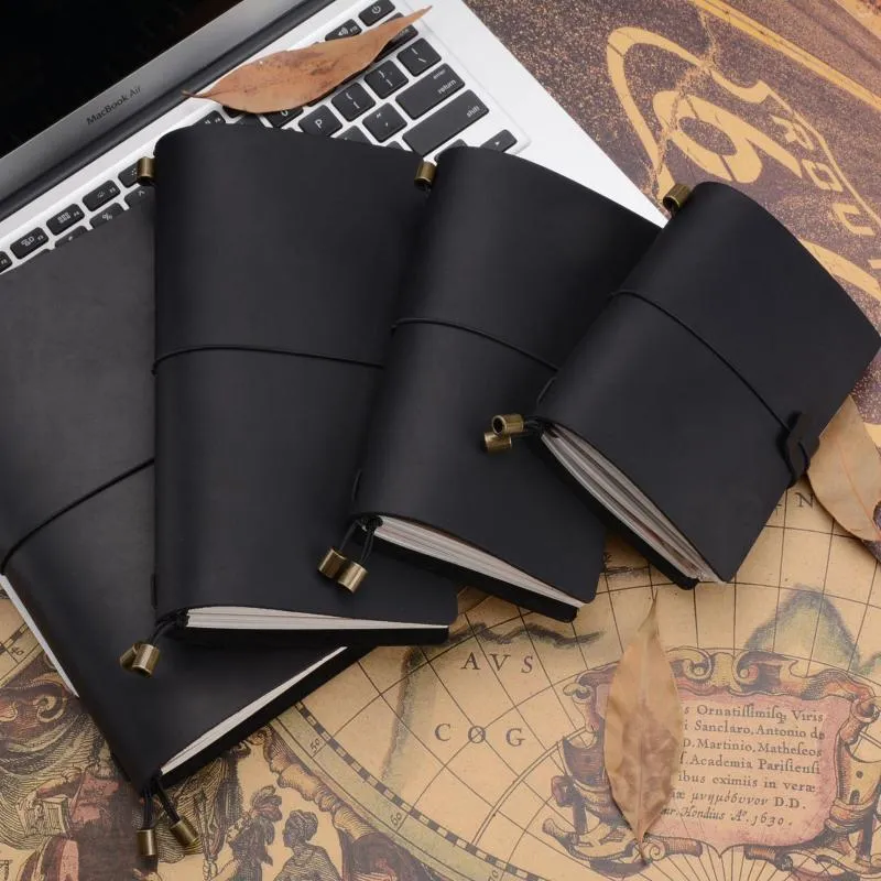 Äkta läder vintage spiralplanerare handgjorda mode journal travler anteckningsdagbok gåvor a5 pass