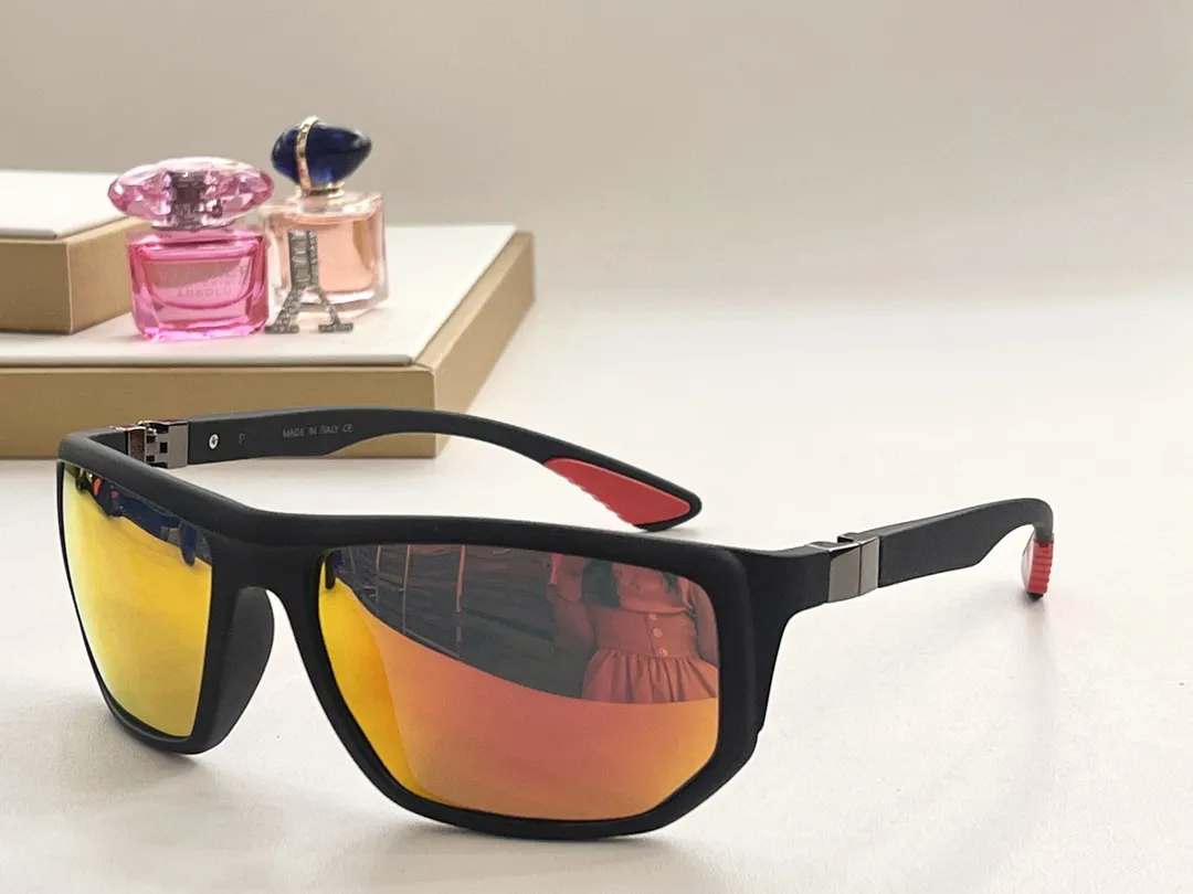 Double beam logo p Sunglasses for men and women designer polygonal metal glasses panel color matching sunglasses