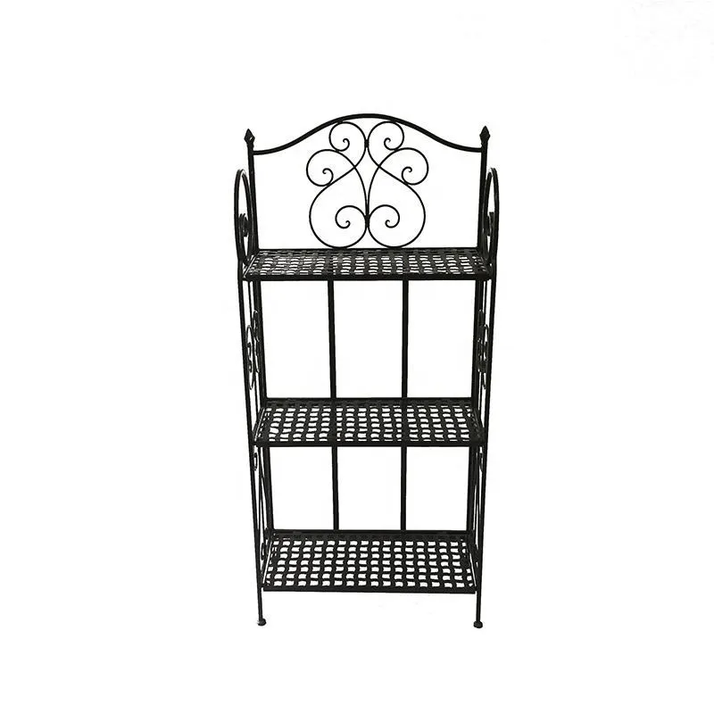 Manufacturer's direct sales home furniture 3-layer folding metal storage rack