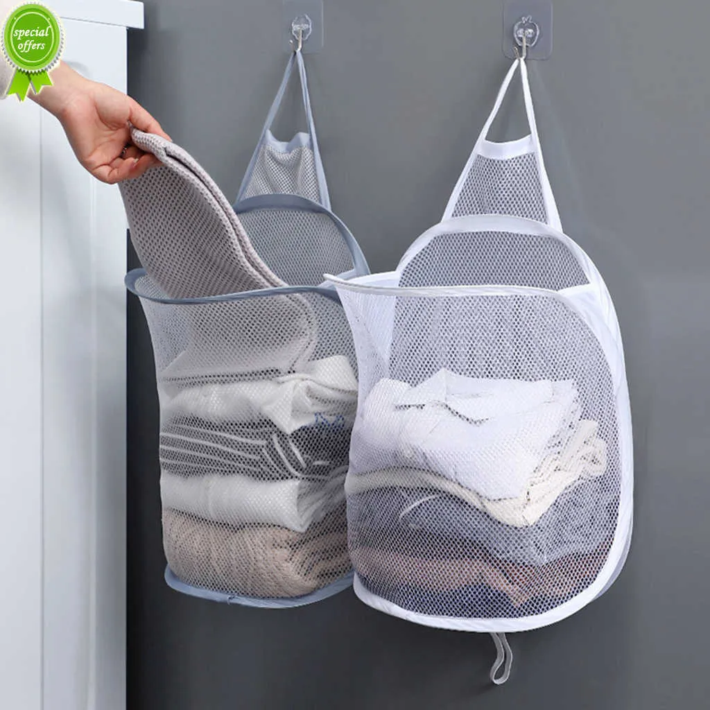 Nouveau pliable panier à linge sale panier à linge stockage vêtements organisateur ménage tenture murale panier salle de bain vêtements stockage