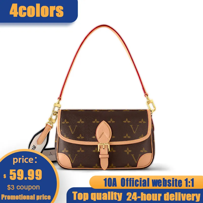 Designers de luxe Sac baguette Pochette Portefeuilles M45985 Sacs à main en peau de vache Fourre-tout Stuff Sacks Sac Diane M46386 Cross Body Sacs cosmétiques pour femmes Épaule Hommes Hobo Pochette