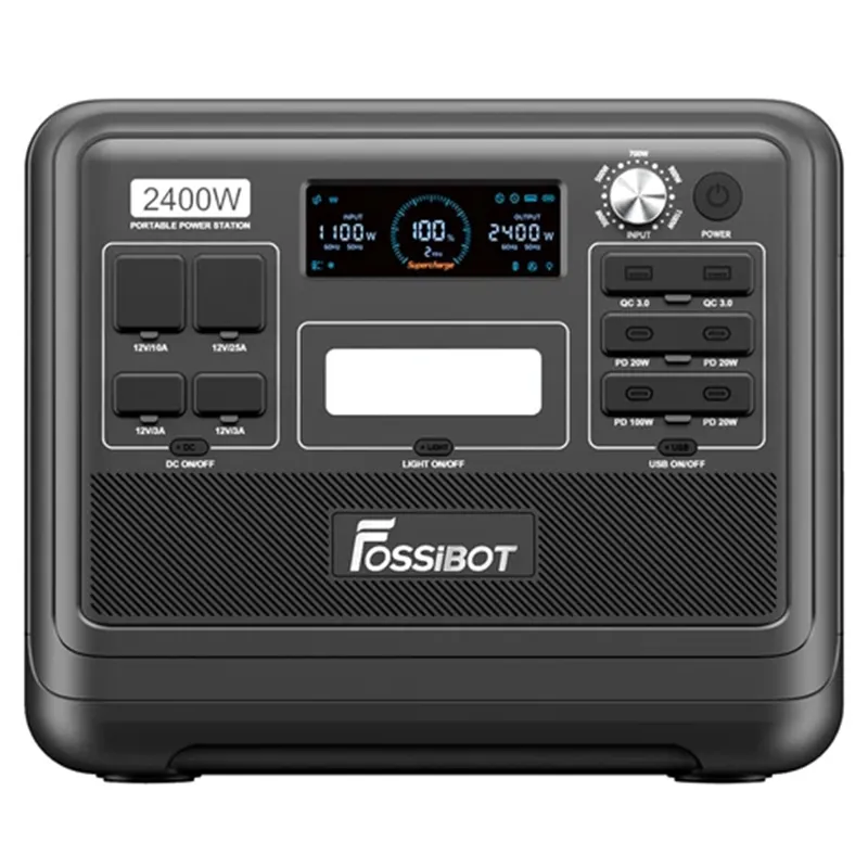 FOSSiBOT F2400 Portable Power Station + FOSSiBOT SP200 18V 200W Foldab