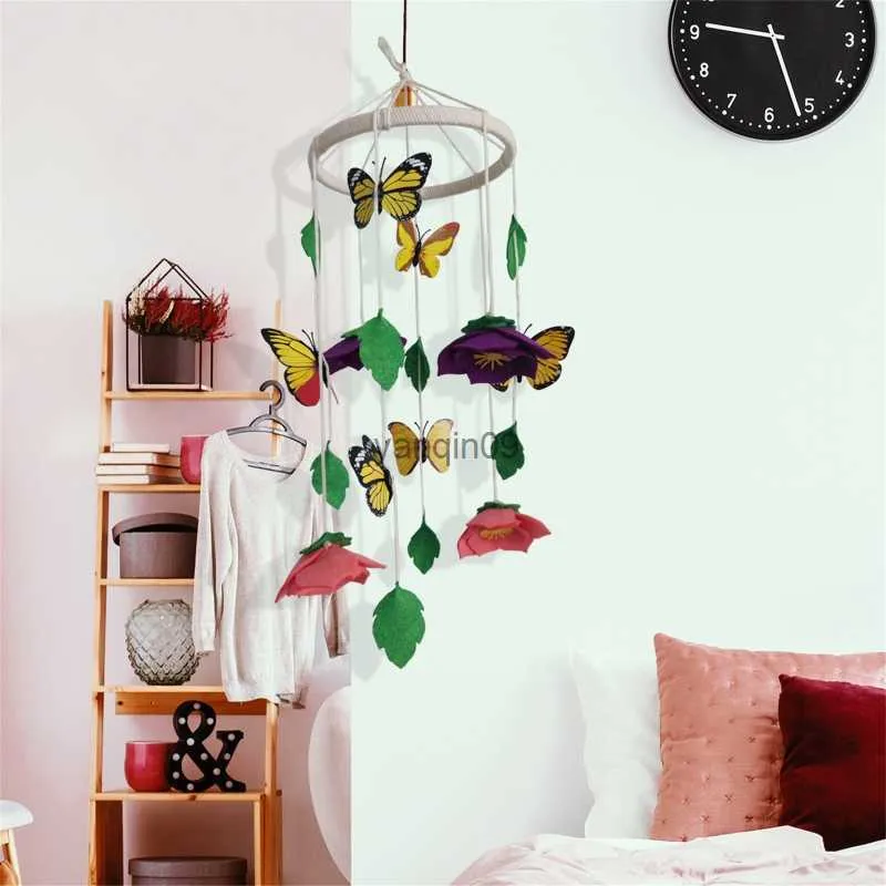 Handmade Butterfly Flower Wind Chimes Baby Rattle Crib Belong