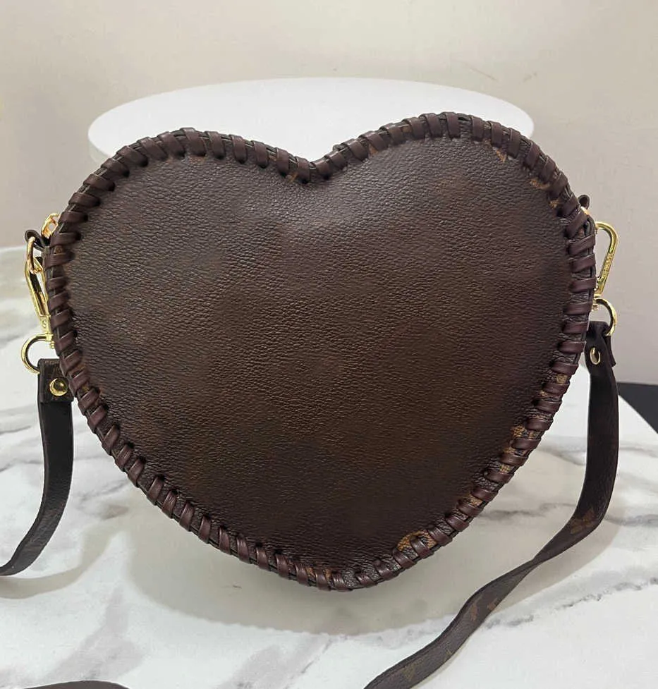 Bolsas My Heart Bolsa Mulheres Mini Bolsa Pu Couro Em Releido ombro xadrez Luxo Straddle Straddle carteira M81893