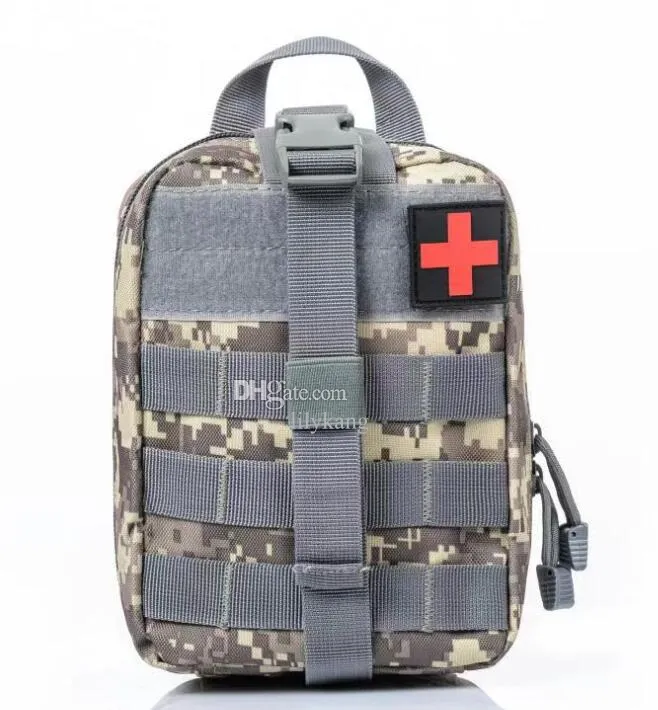Borsa Tattica Di Primo Soccorso MOLLE, Nylon Impermeabile, Kit Da Emergenza Per Outdoor, Campeggio, Escursioni E Viaggi, Dimensioni 19x10x6 Cm - 6